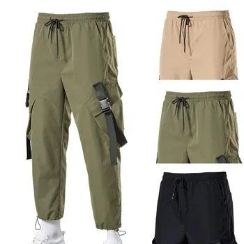 Naujas Vyrų Tactical Kelnes Pavasario Vasaros Kvėpuoti Laisvai Laisvalaikio Vienodą Šviesos Koja Kelnės Greitai-džiovinimo darbo drabužiai Didelis Metrų