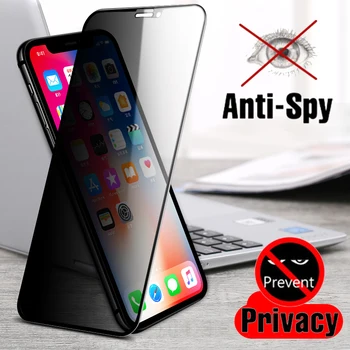 9H Privatumo Grūdintas Stiklas iPhone XR X XS 11 12Pro Max mini Anti Spy Akinimo Peeping Screen Protector, iPhone 6 6s 7 8 Plius
