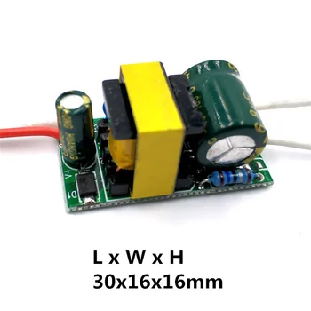 LED Driver 4W-7W Led AC 85V-265V Maitinimo šaltinis Nuolatinės Srovės Įtampos Kontrolės Apšvietimo Transformatorius 12-23V