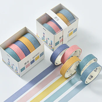 Color Line Tekstūros Washi Tape Nustatyti, Lipnus Popierius, Maskavimo Juosta 
