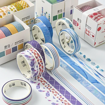 Color Line Tekstūros Washi Tape Nustatyti, Lipnus Popierius, Maskavimo Juosta 