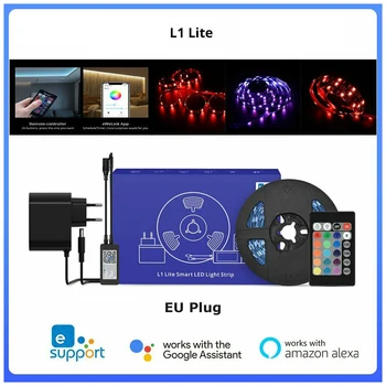Itead SONOFF L1 Lite 5M RGB Wifi Smart LED Šviesos Juostelės ES/ JAV Laikmatis Grupės Valdymo Šokių Muzikos Kūriniai su 