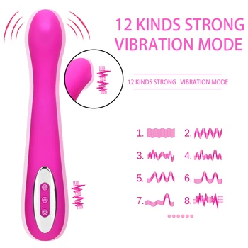 IKOKY Dildo Vibratorius Kulminacija Massager 12 Greičio Moterų Masturbator Klitorio Stimuliatorius Sekso Žaislai Moterims Unikalus G-spot Design