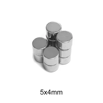 50~800pcs 5X4 mm Nuolat NdFeB Galingas Magnetinis magnetas N35 Apvalus Mini Maži Magnetai, 5x4mm Neodimio Magnetai, Stiprūs, Dia 5*4 mm