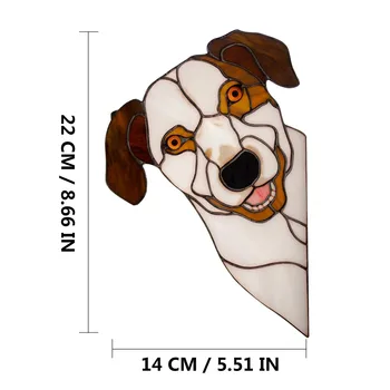 KAKUDER Augintiniai, šunų modelio Langų lipdukai Asmenybės Gyvūnų automobilių puošimas Nuimamas lipnios PVC Sienų lipduko adesivo de parede