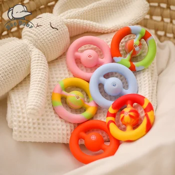 Silikono Kūdikių Rankena Žaislas Žiedas Jutimo Autizmo Streso Atsarginiais Vaikams Išpakuokite Žaislai Paramos Fidget Rankenos Žiedai Kūdikiui Komfortą Žaislai