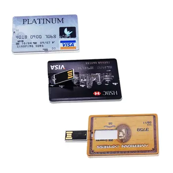 Meistras HSBC Kreditinės Kortelės pen ratai Portable Usb 2.0 flash Memory Stick 4GB 8GB 16G USB Flash Drive 32GB 64GB 128GB Dovanos Pendrive