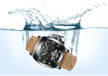 Tourbillion Automatinė Mechaninė Šviesos ekranas Plaukti Sporto vyriški Laikrodžiai Prabangos Prekės ženklo Žiūrėti Vyrų Vandeniui laikrodis relogio