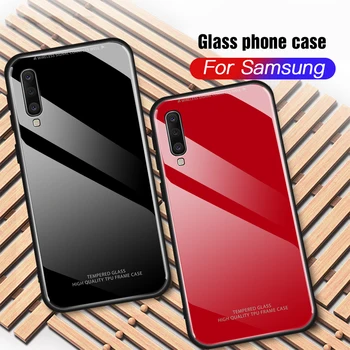 Grūdintas Stiklas Case For Samsung Galaxy A51 A71 5G A21S vientisos Spalvos Dangtelis, Skirtas 