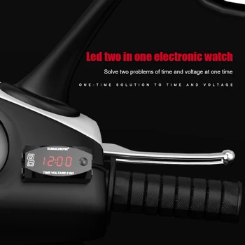 12V 3 1. Skaitmeninis LED Ekranas Metrų Voltmeter Laikrodis, Termometras Indikatorius Indikatorius Skydelyje Matuokliu Automobilį, Motociklą