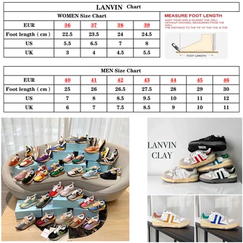 Lanvin Bamperis sneaker Retro-padidėjo Laisvalaikio sportbačiai Unisex sportbačiai, vyriški bėgimo bateliai Moterims, batai Verslo Patogus 36-45