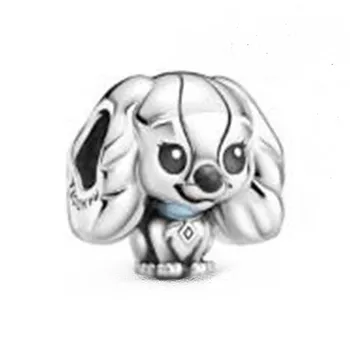 Lilo & Stitch Šeimos Tabaluoti Žavesio Nekilnojamojo 925 Sterlingas Sidabro Lady Dumbo Žavesio Tilptų Prekės Apyrankė 
