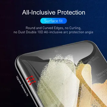2vnt Visą Lenktas Hidrogelio Matinė Plėvelė Samsung Galaxy S21 Ultra S20 Plius 20 Pastaba FE S 21 Screen Protector Apsauginės Ne Stiklo