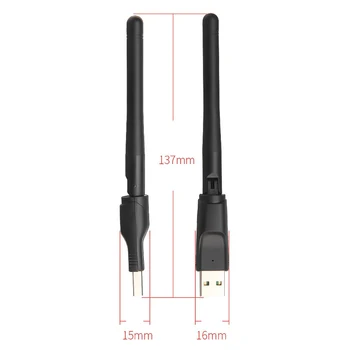 USB 2.0 WiFi Belaidžio Tinklo Kortelė 150M 802.11 b/g/n LAN Adapteris su sukiojamomis Antena Nešiojamas KOMPIUTERIS Mini Wi-fi