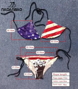 NADANBAO Seksualus Bikini Moterų Juokinga Monstras Spausdinti Bikini Nustatyti maudymosi Kostiumėliai Moterims, Aukštos Sumažinti Bikini Komplektas String Plaukimo Kostiumas