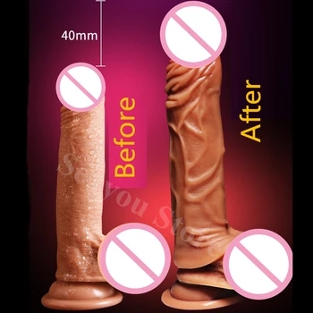 Silikono Prezervatyvą Penisplus Siurblio Mova Sekso Priemonės Vyrams Atitolinti Pro Extender Penis Penis Extension Pora Sekso Žaislai