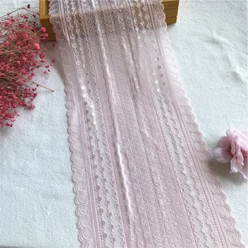E2215 18cm 1 kiemas rožinė ruožas medvilnės nėriniai siuvimo, aplikacijos, nėrinių su vestuvių apdailos procesas