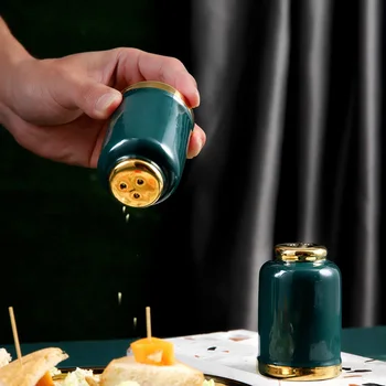 Aukštos kokybės virtuvės reikmenys Pagardų Butelio žalia keramikos aliejaus puodą, sojos padažas, actas buteliai medaus puodą, pagardinti butelis