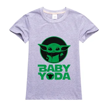 Vaikai Marškinėliai Disney Mandalorian Filmą Duomenys Mielas Kūdikis Yoda Mielas Spausdinimo Drabužiai Mergaitėms Berniukų Drabužiai Viršūnes Kūdikių Viršūnes Tees