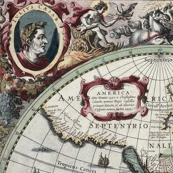 Retro Pasaulio Žemėlapyje Jūrmylių Vandenyno Žemėlapio Drobės Tapybos Sienos Meno Diagramos Lipdukas Senovinių Namų Dekoro Didelio Dydžio Pasaulio Žemėlapio Ant Sienos