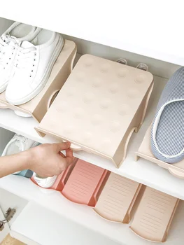 Namų ūkio plastikiniai saugykla, batų džiovykla batų priežiūros vieną dvigubą minimalistinio batai paprasta erdvė taupymo ekonomiškas stalčiuko