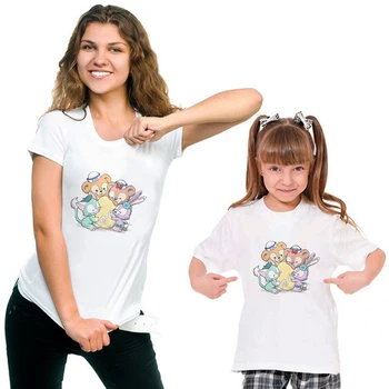 JAV Chip ir Dale Marškinėliai Moterims Mados Grafinis Tshirts Baby Girl Berniukas Broliai ir Seserys Marškinėlius Viršūnes Šeimos derinti Drabužius