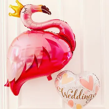 Flamingo Aliuminio Balionas Valentino Dieną Šalies Apdaila