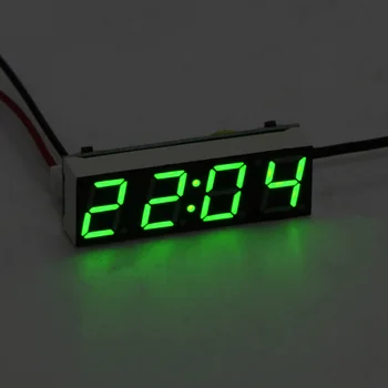 3 1. Mini Laikrodžiai Automobilių Skaitmeninis Laikrodis, Termometras Voltmeter LED Ekranas, Skaitmeninis Laikmatis Voltmeter Interjero Elektroninių Accesso