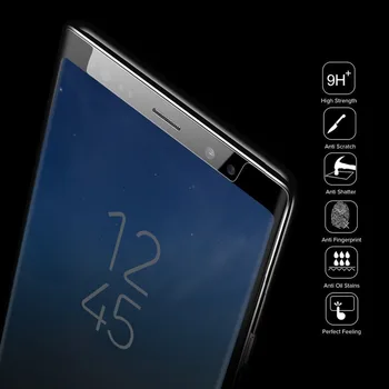Visą Klijai Adhensive Atveju šeimai Anti Akinimo Grūdintas Stiklas Screen Protector for Samsung Galaxy S8 S9 Plus Note9 8 Privatumo Glas