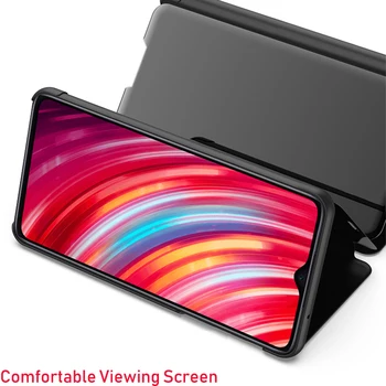 Veidrodis Smart Flip Case For Huawei Honor 30S 30 7A 20I 20 10X 10 8X 9X Pro Lite Garbę V20 20S 10 Pastaba 9A 8S 9S 8C 8A 7S 7C Dangtis
