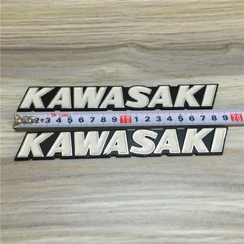 Modifikuoto Kawasaki Kawasaki retro automobilių, gatvės automobilių stereoskopinis aliuminis kuro bakas sunku standartinės baltos spalvos užrašu plūduro