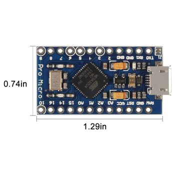 Pro Mikro ATmega32U4 5V/16MHz Modulis Lenta su 2 Eilės pin Header už arduino Leonardo Pakeisti ATmega328 Mini Pro