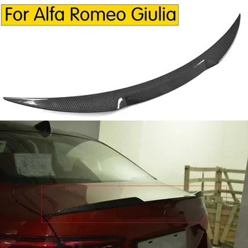 Už Alfa Romeo Giulia Spoileris, Anglies Pluošto Galinis Kamieno Spoileris, Juoda Apdaila Quadrifoglio Verde-2017