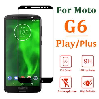 Apsauginis stiklas ant Moto Motorola G6 Žaisti Plius grūdintas stiklas screen protector G 6play 6plus pilnas draudimas apsauginės plėvelės 2.5 D
