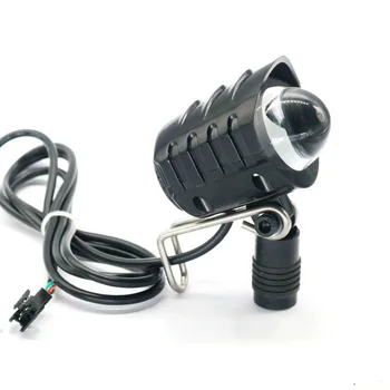 36-60V Aukšto Ryškumo LED Priekinės Šakės Šviesos Ebike priekinis žibintas Dėmesio W/ Ragų Universalus SM Jungties Sąsaja Dviračių Dalys