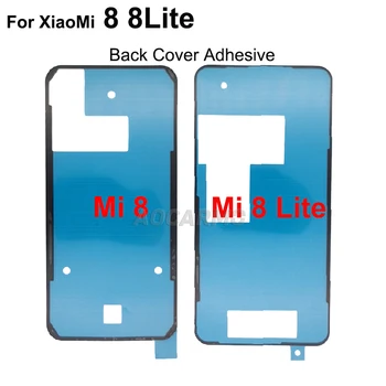 Aocarmo 2vnt Už XiaoMi 8 mi8 / 8 Lite Galinio Stiklo Dangtelis klijuojamas Lipdukas Klijai atsarginės dalys