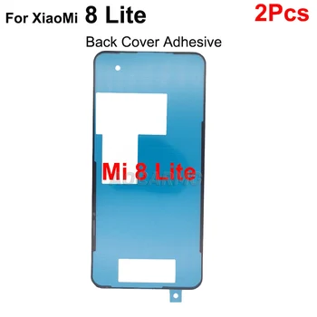 Aocarmo 2vnt Už XiaoMi 8 mi8 / 8 Lite Galinio Stiklo Dangtelis klijuojamas Lipdukas Klijai atsarginės dalys