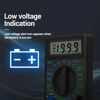 Multimetras Skaitmeninis Voltmeter Įtampos Indikatorius Ammeter Testeris Profesional Dabartinę Auto Matavimo Prietaisai Elektros Testeris