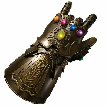 Avenger 1:1 Replica Thanos Infinity Pirštinė Metalo Nešiojami Pirštinės Su Led Šviesos Statula Kolekcines Modelis Žaislas Cosplay Rekvizitai