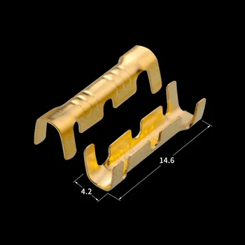 50pcs/100vnt 453 U-formos terminalo tab šalto įdėklai jungtys šalto terminalo mažų dantų fasciją terminalo,0.3-1.5mm2
