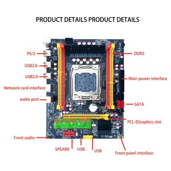 X79 Mikroschemų Plokštės LGA2011 ATX USB2.0 PCI-E NVME M. 2 SSD Paramos REG ECC Atminties ir Xeon E5 Procesorius Kompiuterių Dalys