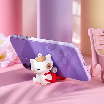 Universalus Silikono Cute Kačių Išmaniųjų Telefonų Turėtojas, Animacinių filmų Pasisekė Katė Stovas Laikiklis Laikiklį mobiliajam telefonui