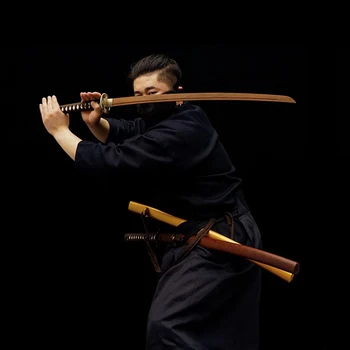 103cm Surinkimo Lygis Iaido Raudonmedžio Medinis Kardas, Ginklas Rekvizitai Japonijos Yamashiro Ninja Ataka Ginklu Įgūdžių Naudojant Kardas