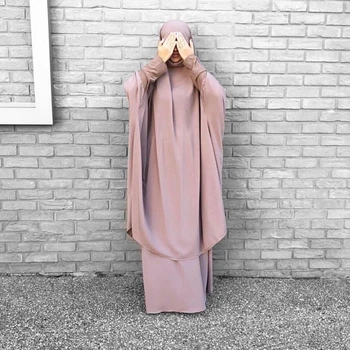 Eid Gobtuvu Musulmonų Moterų Suknelė, Hijab Malda Drabužis Jilbab Abaja Ilgai Khimar Ramadanas Suknelė Abayas Sijonas Rinkiniai Islamo Drabužius Niqab