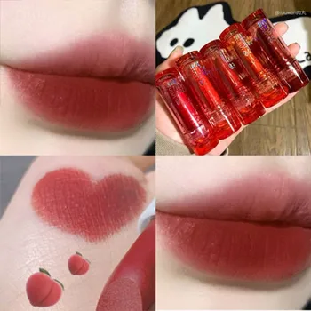 6 Spalvų Raudonų Rožių Persikų Lūpų Ilgalaikis Drėkinamasis Velvet Matte Lūpų Dažų Atsparumas Vandeniui Makiažas Lūpų Stick Maquiagem
