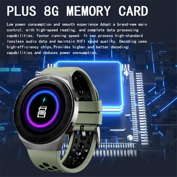 BY4U M2 Smart Watch Vyrų Muziką 8G Atminties, 