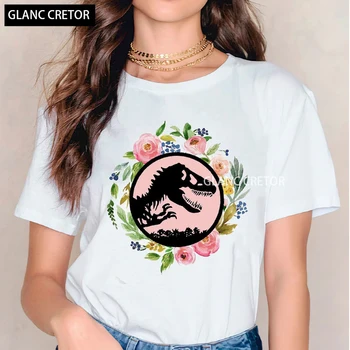 2021 Mama Mama Dinozaurų Gėlių Juokinga Spausdinti Marškinėliai Drabužių Tshirts Moterų Motinos Ponios Grafinis Moterų Tee Marškinėliai Drabužių