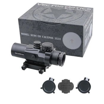 Vektoriaus Optika Calypos 3x32 SFP Prizmę Taktinis AR15 Šautuvas taikymo Sritis 1/2 ŽŪM Riflescope 11 lygių Raudonas Apšvietimas BDC