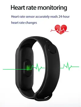 M5 Smart Sport Band Fitness Tracker Pedometer Širdies Ritmas, Kraujo Spaudimo Monitorius 