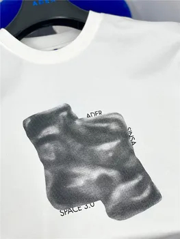 2021ss Adererror KOSMOSO T-shirt Vyrai Moterys 1:1 Aukštos Kokybės Ader Klaidos, Abstraktūs Geometrinis Modelis T shirts Z-dygsnio Tee Viršūnės